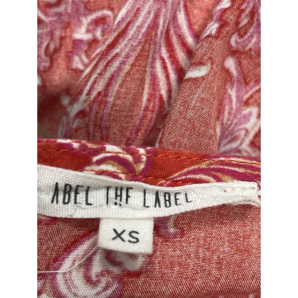 Abel The Label Maxi Dress Women Red Floral Vacay Boho Beach Boho Resort Size XS - Picture 7 of 7